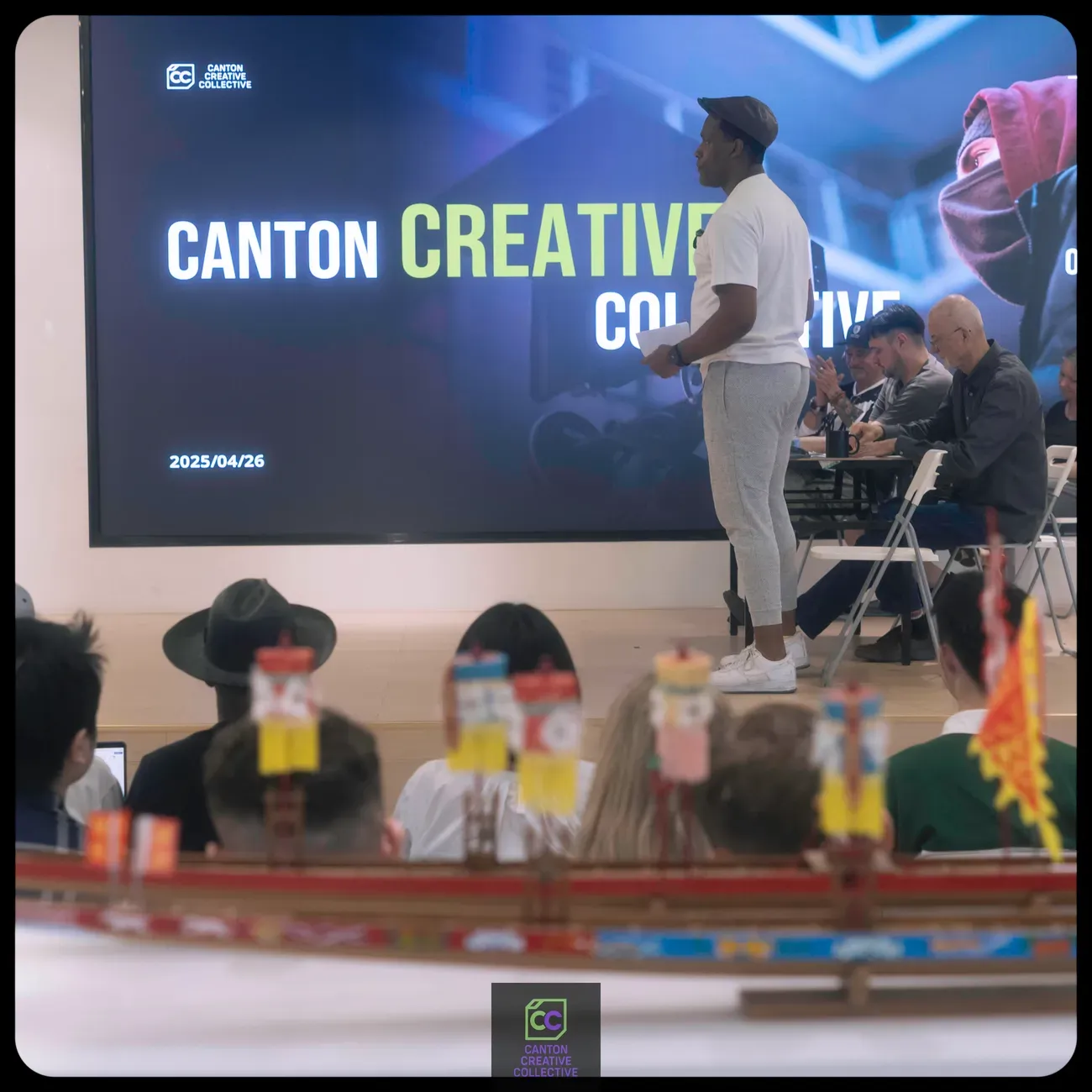 The workshop opens under a Canton Creative Collective slide dated 2025/04/26